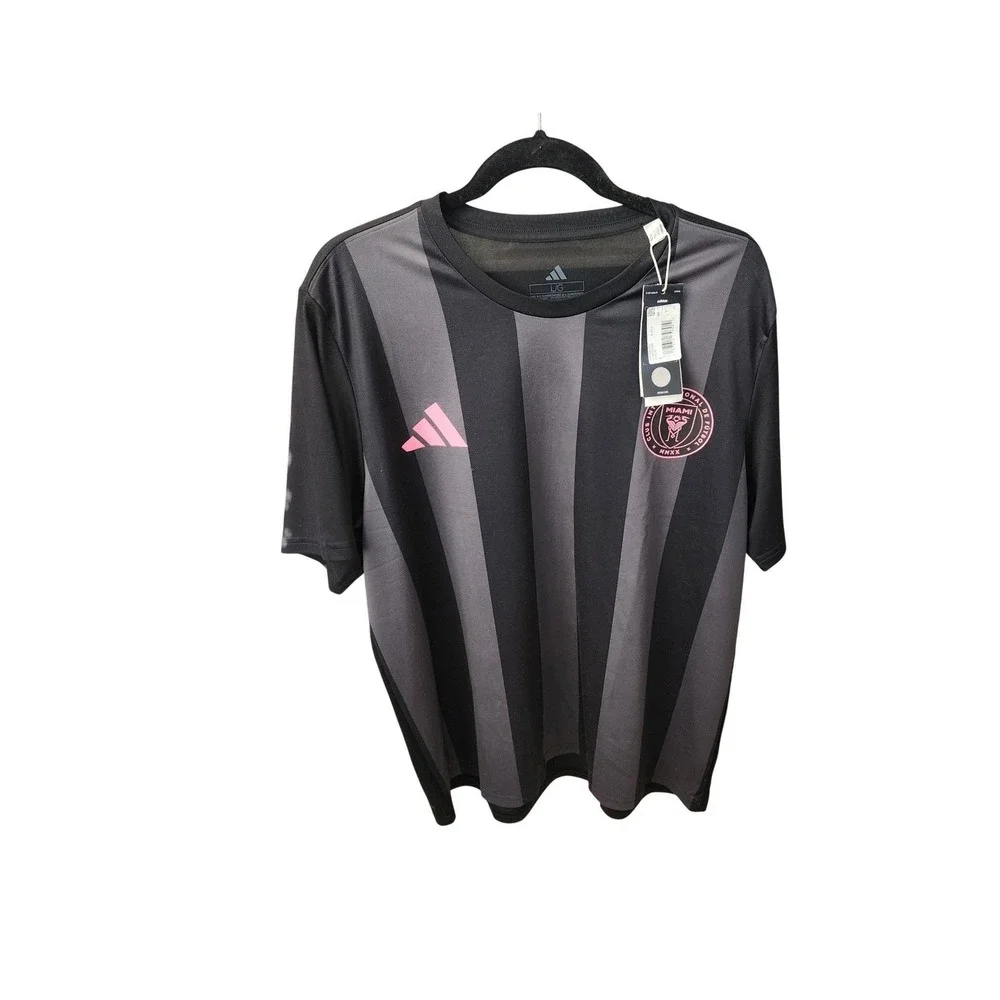 NWT Lionel Messi Jersey Men's Inter Miami CF Black Pink 2024 Adidas‎ MLS, Large - Picture 2 of 8